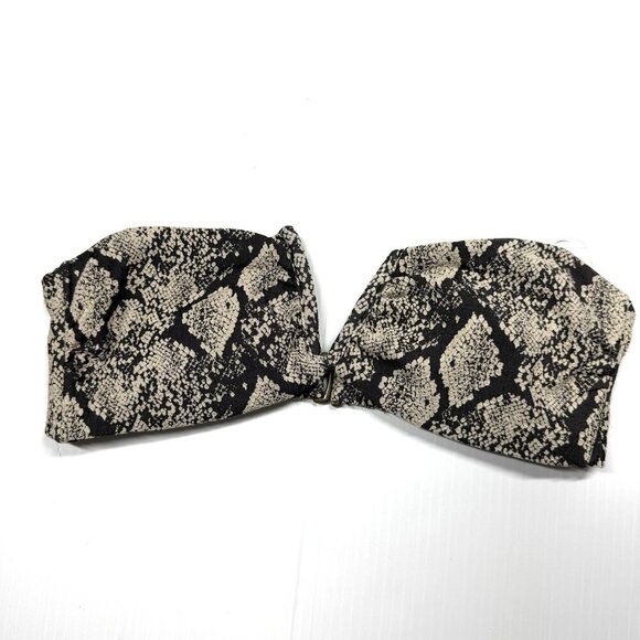 Andie Swim Top Bandeau The Scala Top In Snakeskin Size Small Summer Pool Swim - Picture 7 of 9